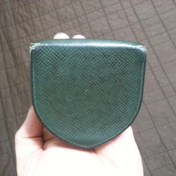 Vintage LV Louis Vuitton Taiga Leather Coin Wallet Case Holder Green  Women Men - Picture 7 of 16
